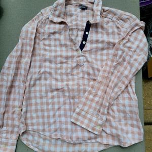 Aerie Long Sleeve Quarter Button Up Flannel